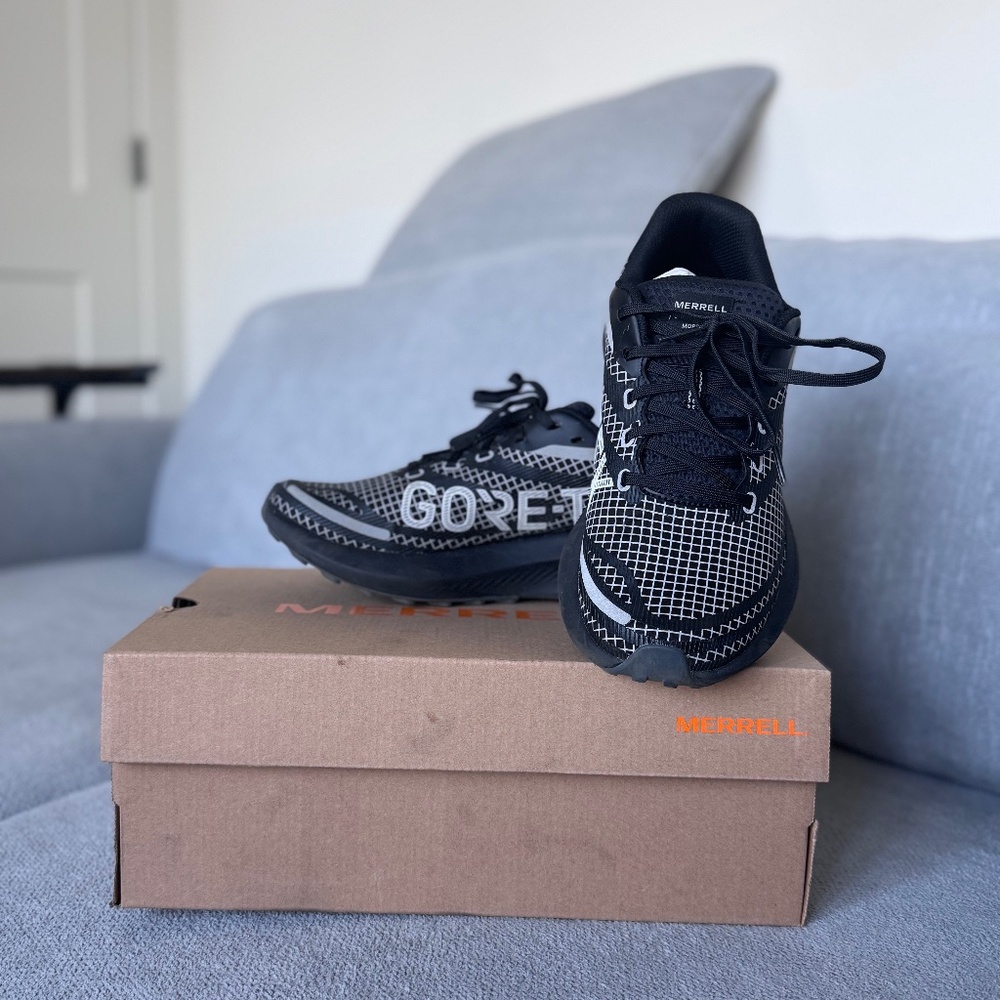 Merrell Black and White Women's Gore-Tex Sneakers